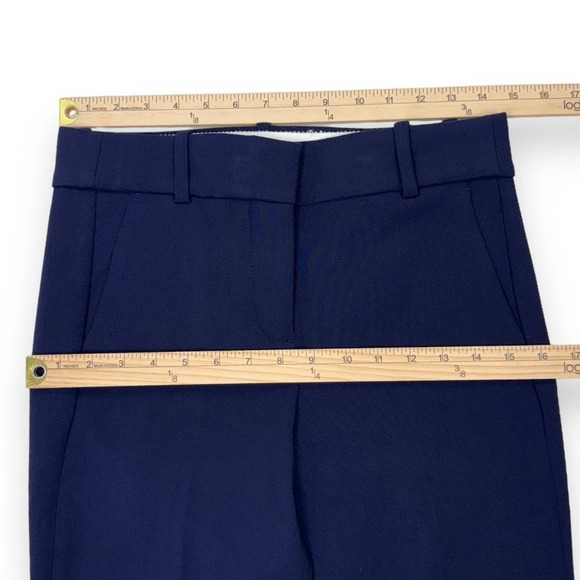 J Crew Women's Cameron Slim Leg Cropped Pant Size 2 Navy Blue Stretch - Picture 12 of 15